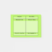 Notes de post-it de projet de travail (Devant)