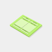 Notes de post-it de projet de travail (Incliné)