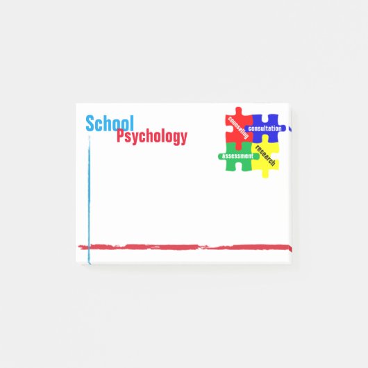 Notes de post-it de puzzle de psychologie d'école (Devant)