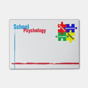 Notes de post-it de puzzle de psychologie d'école