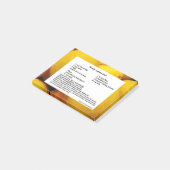 Notes de post-it de recette de pain de citron (Incliné)