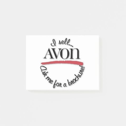 Notes de post-it de représentant d'Avon (Devant)