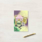 Notes de post-it de tasse de zombi (Sur un bureau)