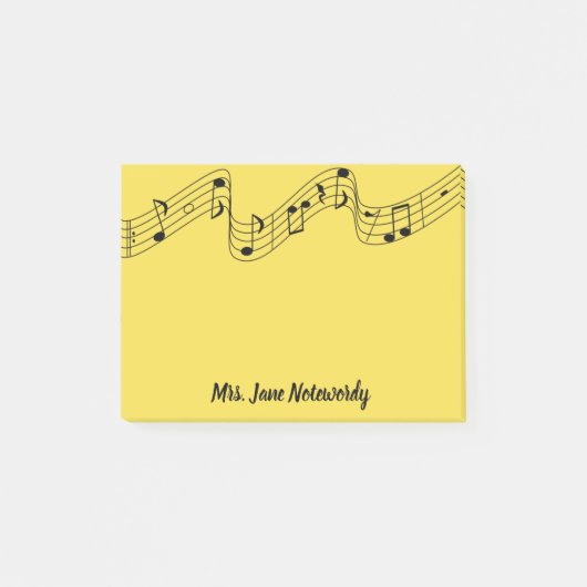 Notes de post-it de thème de musique (Devant)