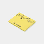 Notes de post-it de thème de musique (Incliné)