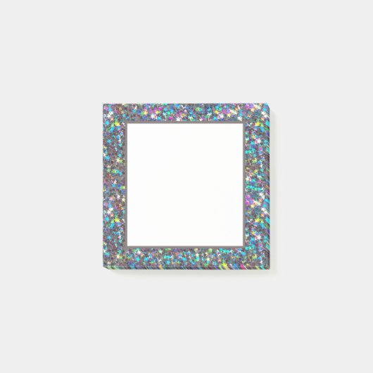 Notes de post-it d'étoiles d'étincelles (Devant)