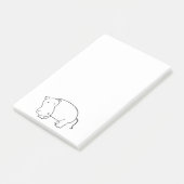 Notes de post-it d'hippopotame (Incliné)