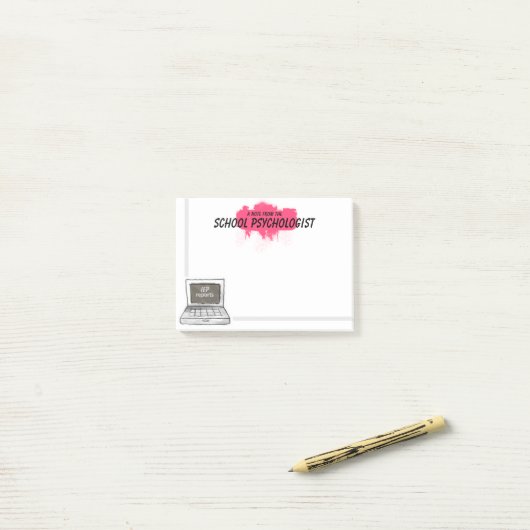 Notes de post-it d'ordinateur portable de (Sur un bureau)