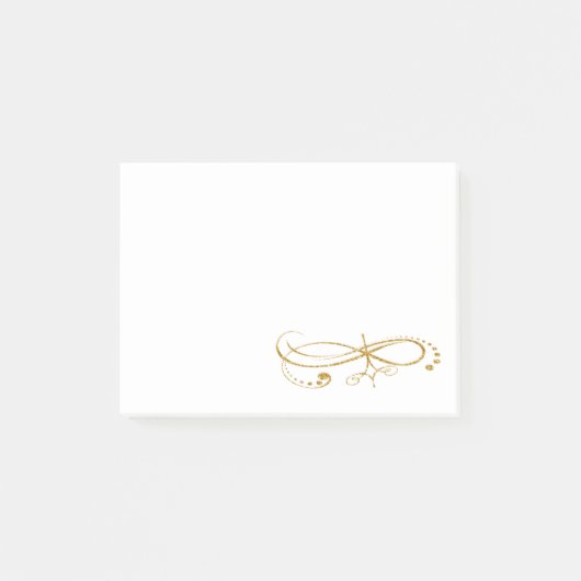 Notes de post-it d'ornement d'or (Devant)