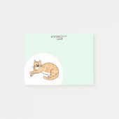 Notes de post-it du chat Tabby orange (Devant)