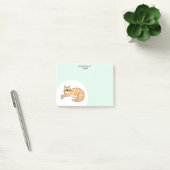 Notes de post-it du chat Tabby orange (Bureau)