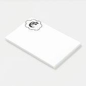 Notes de post-it du monogramme E initial (Incliné)