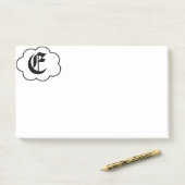 Notes de post-it du monogramme E initial (Sur un bureau)