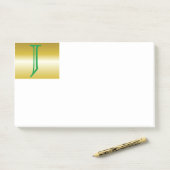 Notes de post-it du monogramme J initial (Sur un bureau)