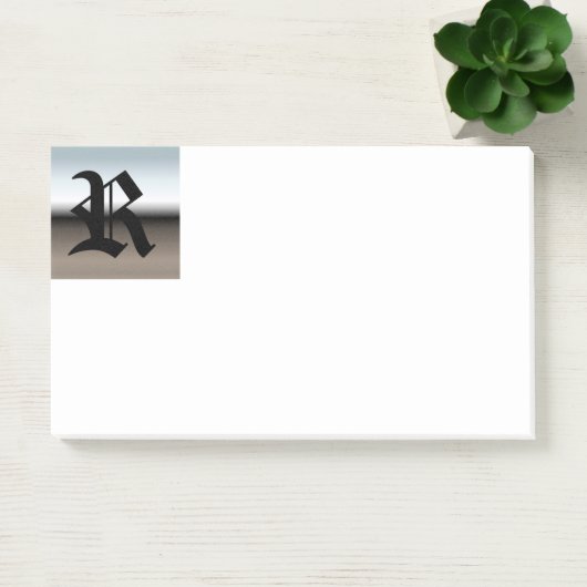 Notes de post-it du monogramme R initial (Bureau)