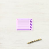 Notes de post-it Empreinte de patte violet (Sur un bureau)