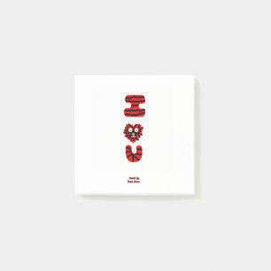 Notes de post-it en U flou (7,6 cm x 7,6 cm)