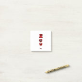 Notes de post-it en U flou (7,6 cm x 7,6 cm) (Sur un bureau)