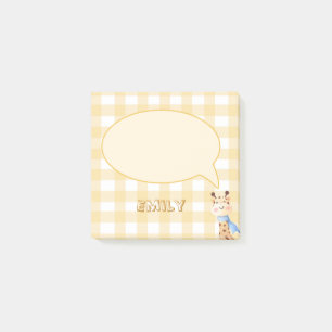 Notes de post-it En vichy Motif du mignon Pastel O
