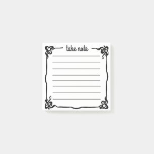 Notes de post-it encadrées musicales