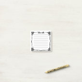 Notes de post-it encadrées musicales (Sur un bureau)