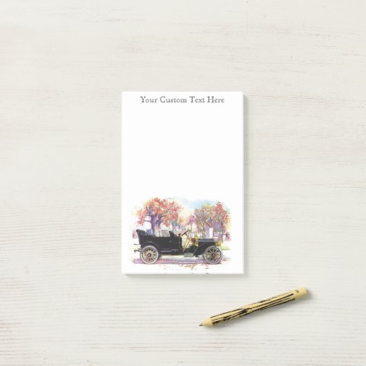 Notes de post-it faites sur commande de voiture (Sur un bureau)
