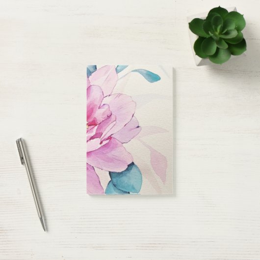 Notes de post-it florales d'art d'aquarelle de (Bureau)