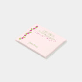 Notes de post-it florales de psychologue d'école (Incliné)