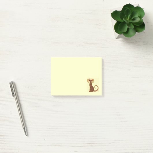 Notes de post-it fraîches de chat (Bureau)