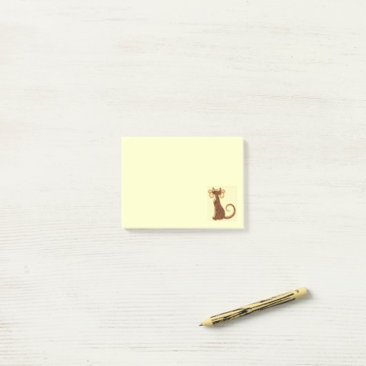 Notes de post-it fraîches de chat (Sur un bureau)