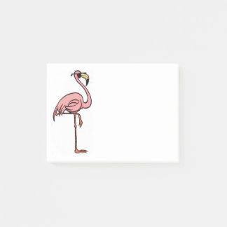 Notes de post-it fraîches de Flamant rose