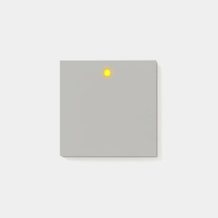 Notes de post-it jaunes lumineuses de Sun