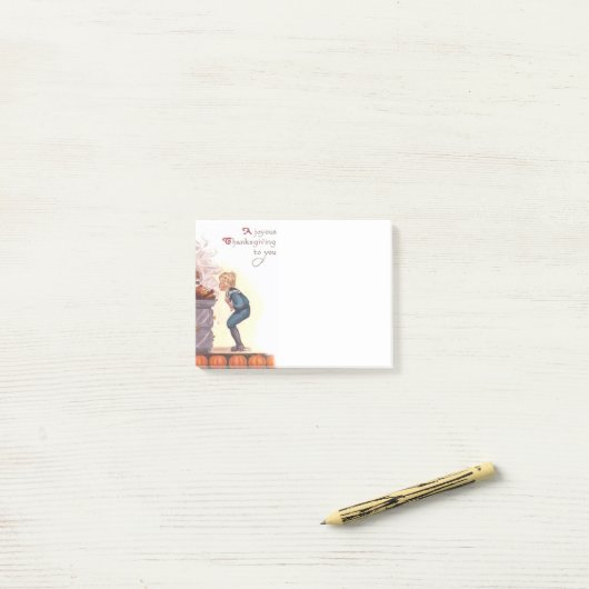 Notes de post-it joyeuses de thanksgiving (Sur un bureau)