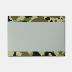 Notes de post-it kaki de Camo de camouflage