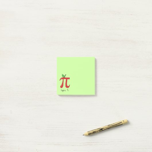Notes de post-it mignonnes de jour des maths pi (Sur un bureau)
