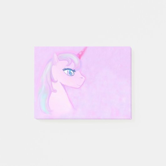 notes de post-it mignonnes de licorne (Devant)