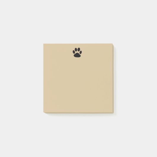 Notes de post-it mignonnes d'empreinte de patte (Devant)