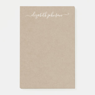 Notes de post-it minimalistes modernes Kraft