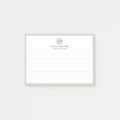 Notes de post-it monogramme minimum pour le client (Devant)