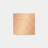 Notes de post-it - nom de cuivre d'initiale de (Devant)