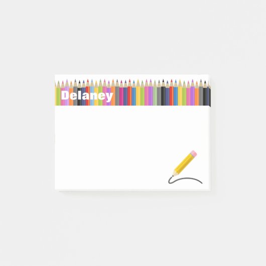 Notes de post-it nommées faites sur commande de la (Devant)