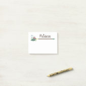 Notes de post-it nommées personnalisées de flèche (Sur un bureau)