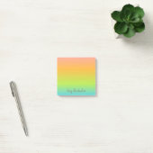 Notes de post-it Ombre Pastel Rainbow personnalisé (Bureau)