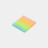 Notes de post-it Ombre Pastel Rainbow personnalisé (Incliné)