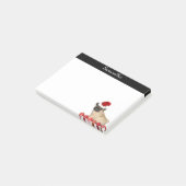 Notes de post-it personnalisées de chien de carlin (Incliné)