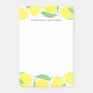 Notes de post-it personnalisées de citronnier