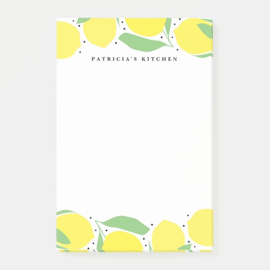 Notes de post-it personnalisées de citronnier (Devant)