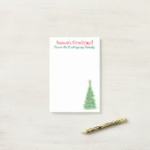 Notes de post-it personnalisées de Noël (Sur un bureau)