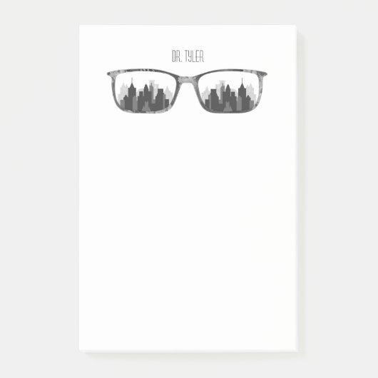 Notes de post-it personnalisées de ville et de (Devant)