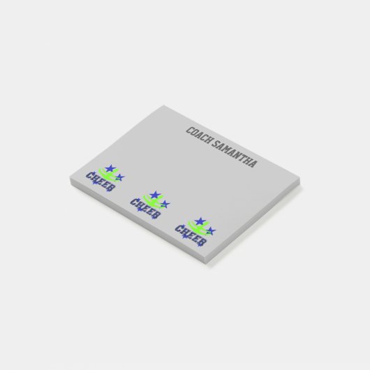 Notes de post-it personnalisées par gris (Incliné)